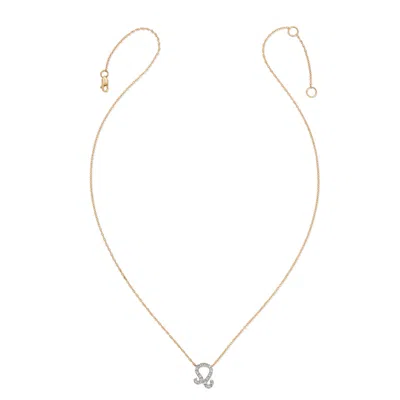 Heather Hawkins Jewelry Women's Gold Horoscope Zodiac Leo Sun Sign Fine Diamond Fourteen Karat Necklace