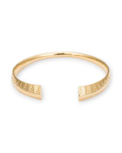 Kybele Studio Women's Gold Inscribed Minimalist Cuff