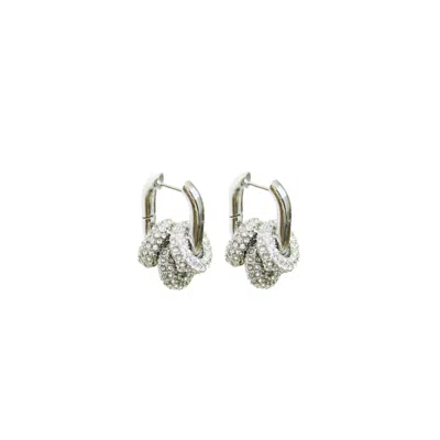 Vicky&nico Women's Square Harmony Trio Earrings - Silver