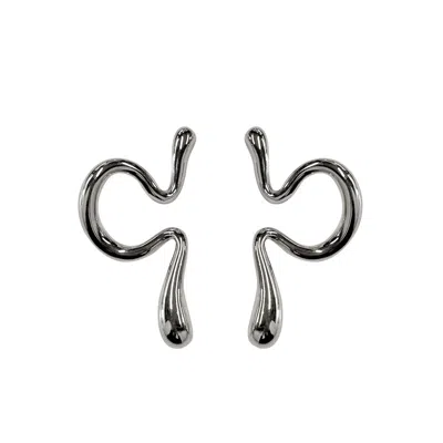 Outofoffice Women's Mini Luxe Silver Ear Cuff Statement