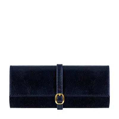 Time Resistance Blue Womens Leather Jewelry Case - Madame Bovary