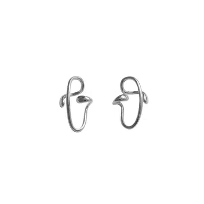 Outofoffice Women's Carl Ear Cuff Silver Climber Statement Sterling 925 Unique Earlobe