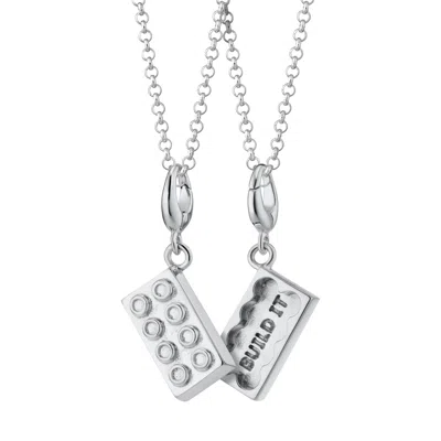 Lily Charmed Women's Sterling Silver Building Block Charm Necklace