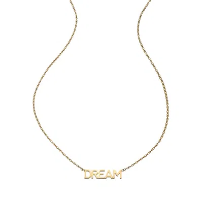 Heather Hawkins Jewelry Women's Dream Fourteen Karat Yellow Gold Fine Jewelry Block Print Necklace