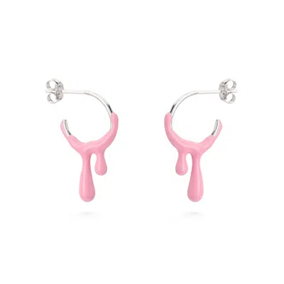 Dolcetto Designs Women's Pink / Purple / Silver Gelato Raspberry Hoop - Silver