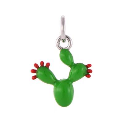 Pinnole Women's Green / Red Prickly Pear Charm
