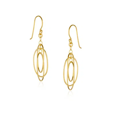 Spero London Women's Nested Loop 3d Drop Earrings In Sterling Silver - Gold