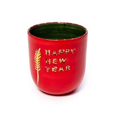 Feeling Good Inside Red Happy New Year Mood Mug