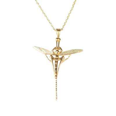 Simon Kemp Jewellers Women's Art Nouveau Dragonfly Pendant Eighteen Carat Gold On Silver