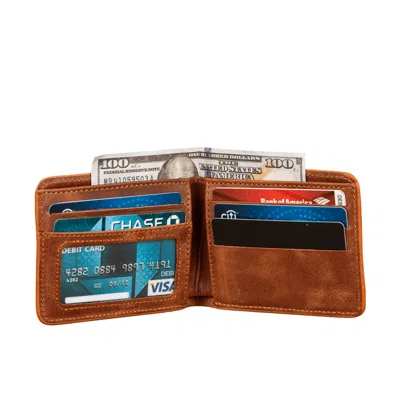 Leathere Women's Premium Leather Bifold Wallet - Brown - Washington