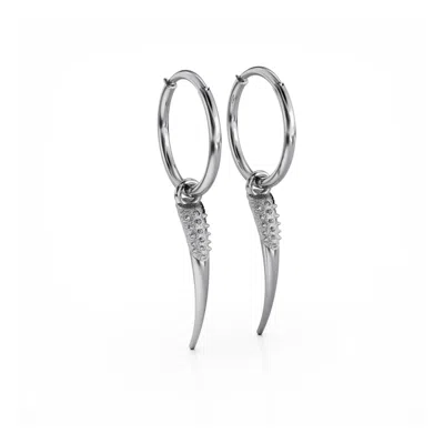 Linda Fiore Women's Horn Earrings Sterling Silver