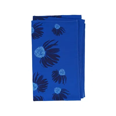 Poppi & Peaseblossom Art Table Runner Cone Flower - Blue