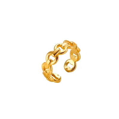 Posh Totty Designs Women's Curb Link Gold Open Ring