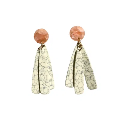 Closet Rehab Women's Grey / Pink / Purple Petal Drop Earrings In You Crackle Me Up