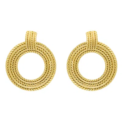 Marcia Moran Women's Gold Elena Textured Earrings