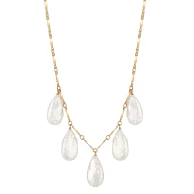 Katy Faye Women's Gold / White Lina Pearl Necklace