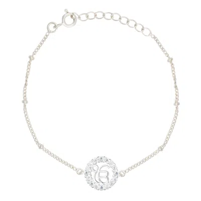 Sohavi Women's Silver / White Circle Of Light Bracelet With Cubic Zirconia
