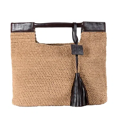 Forever & Always Shoes Women's Neutrals Gabriella - Beige Hand Woven Shoulder Bag With Leather Straps