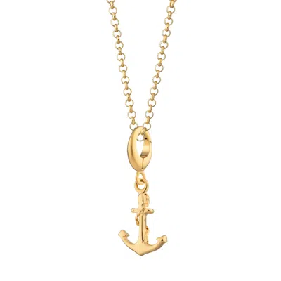 Lily Charmed Women's Gold Plated Anchor Charm Necklace