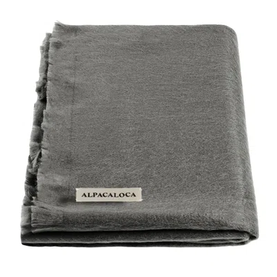 Alpaca Loca Women's Slim Scarf Dark Grey