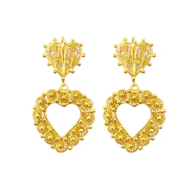 Mamba Women's Milagros Mini Silhouette Golden Earrings