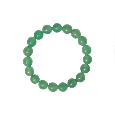 Seree Women's Manifest Collection Luck Green Crystal Beaded Bracelet