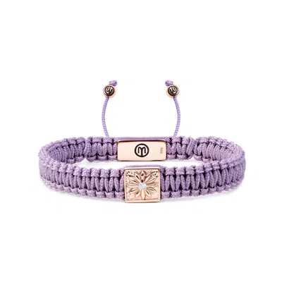 Mahigan Women's Pink / Purple / Rose Gold Purple Macráme Bracelet In Rose Gold