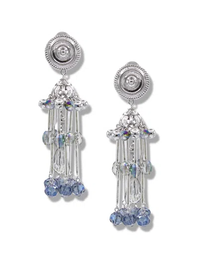 Jaredjamin Women's Silver Sixties Solar Sister Clip On Earrings