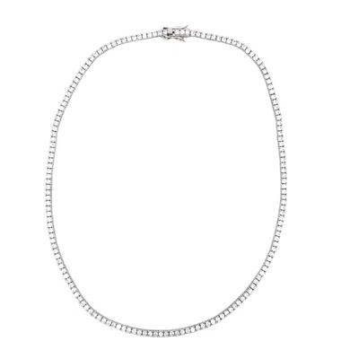 Denise Pacini Women's Cynthia Classic Silver Tennis Necklace