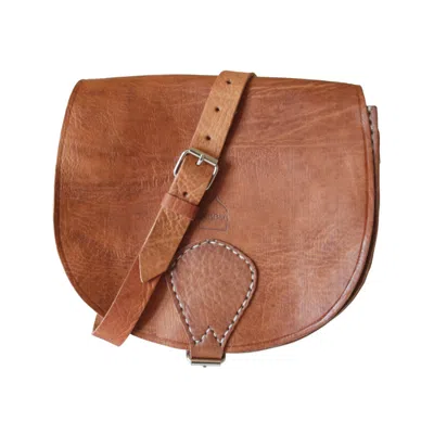 Berber Leather Women's Neutrals The Temara Large Saddle Bag In Tan