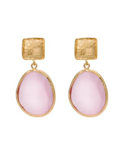 Kybele Studio Women's Pink / Purple Blush Radiance Cat Eye Earrings