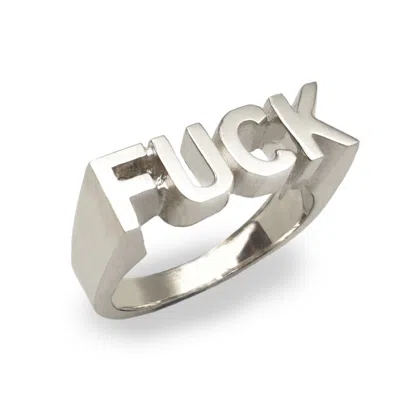 Litzi Women's Silver Fuck Ring