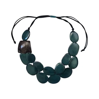 Shamuk Women's Tagua And Coconut Necklace Green