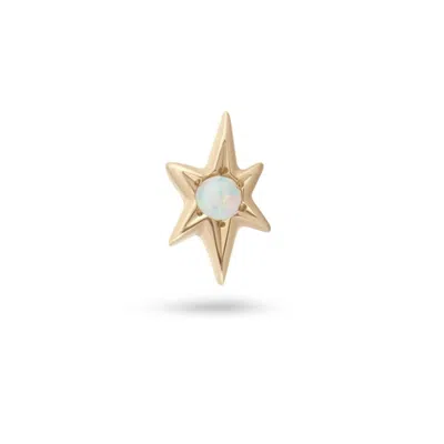 Zohreh V. Jewellery Women's Gold / Neutrals Opal Star Flat Back Earring 14k Gold