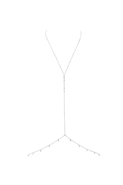 Naiia Women's Alexa Cz Gemstone Silver Body Chain