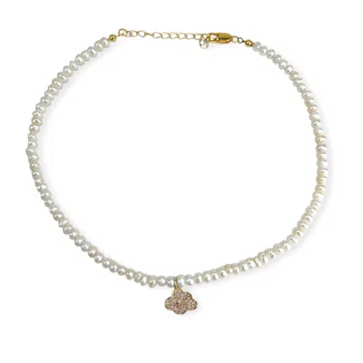 By Virgo Women's White / Pink / Purple Celene Freshwater Pearl Beaded Necklace