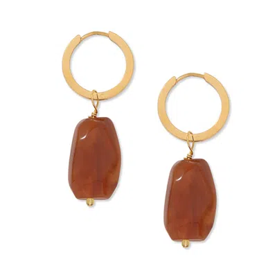 A Weathered Penny Women's Gold / Yellow / Orange Maple Hoops