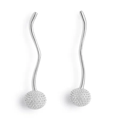 Toolally Long Pom Pom Drop Earrings