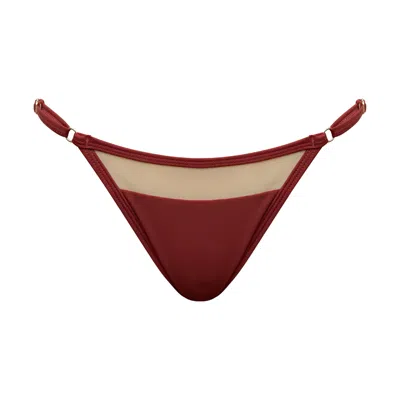 Ivy Swimwear Women's Bianca In Red Lace Bottoms