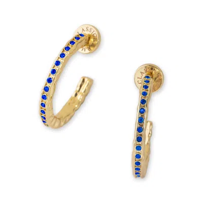 Classicharms Stella Molten Color Cubic Zirconia Hoop Earrings In Gold