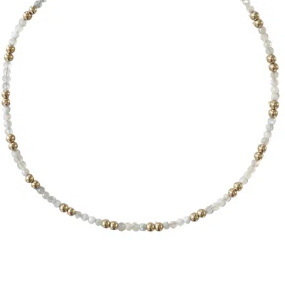 Herself Collections Women's Gold / White Moonstone Choker