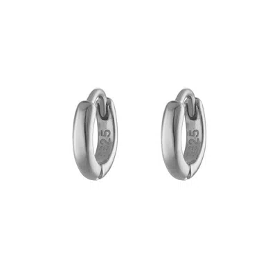 Outofoffice Women's Six Mm Silver Huggie Hoop Earring