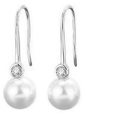 House Of Elliott Women's White Erika Pear Earrings