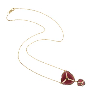 Artisan Women's Tourmaline Melon & Pink Tourmaline Pave Diamond Choker Necklace In Gold