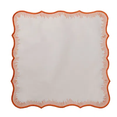 Km Home Collection Yellow / Orange Colorful Napkin Set Orange