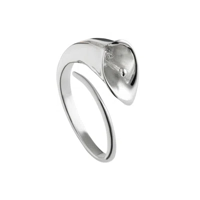 Lily Charmed Women's Sterling Silver Lily Flower Open Ring