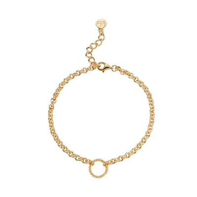 Lily Charmed Women's Gold Plated Eternity Twist Charm Bracelet