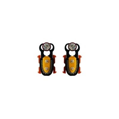 Gissa Bicalho Women's Handmade Acrylic Earring Scarab Topaz