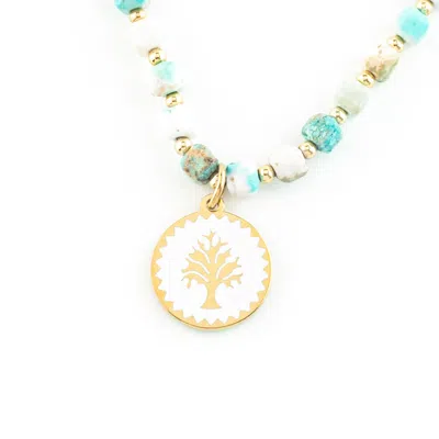 Starfish Project Women's Blue / White Strong Oak Turquoise Beaded Necklace