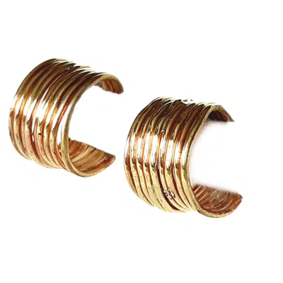 Lily Flo Jewellery Women's Gold Infinity Large Straight Hoops